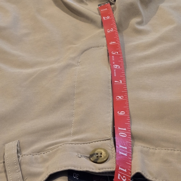 Chaps Golf 78 Men's 30 Tan Beige 9" Cargo Shorts 6 Pocket Stretch Flat Front - Picture 14 of 16